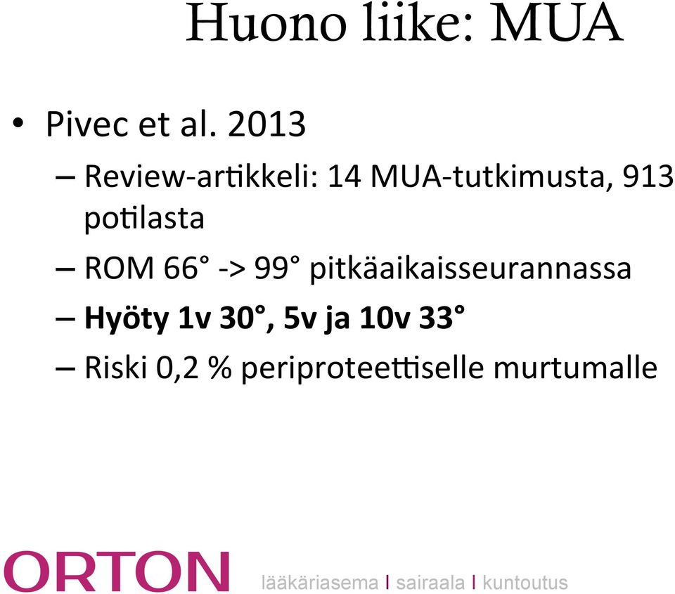 po:lasta ROM 66 - > 99 pitkäaikaisseurannassa