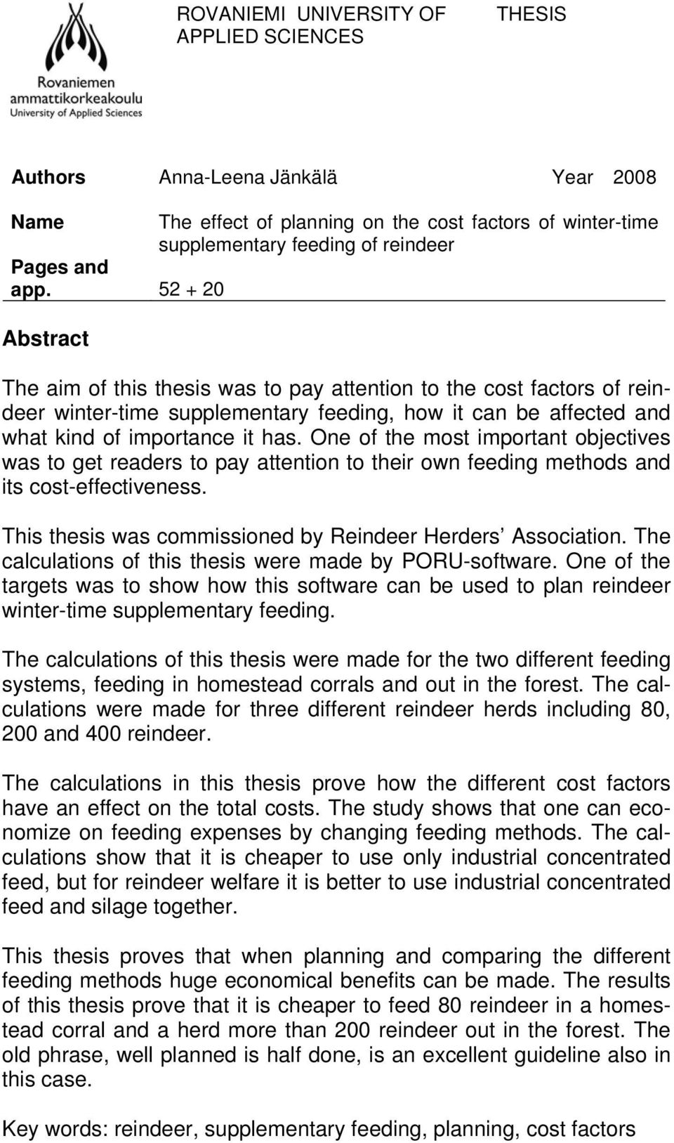 supplementary feeding, how it can be affected and what kind of importance it has.