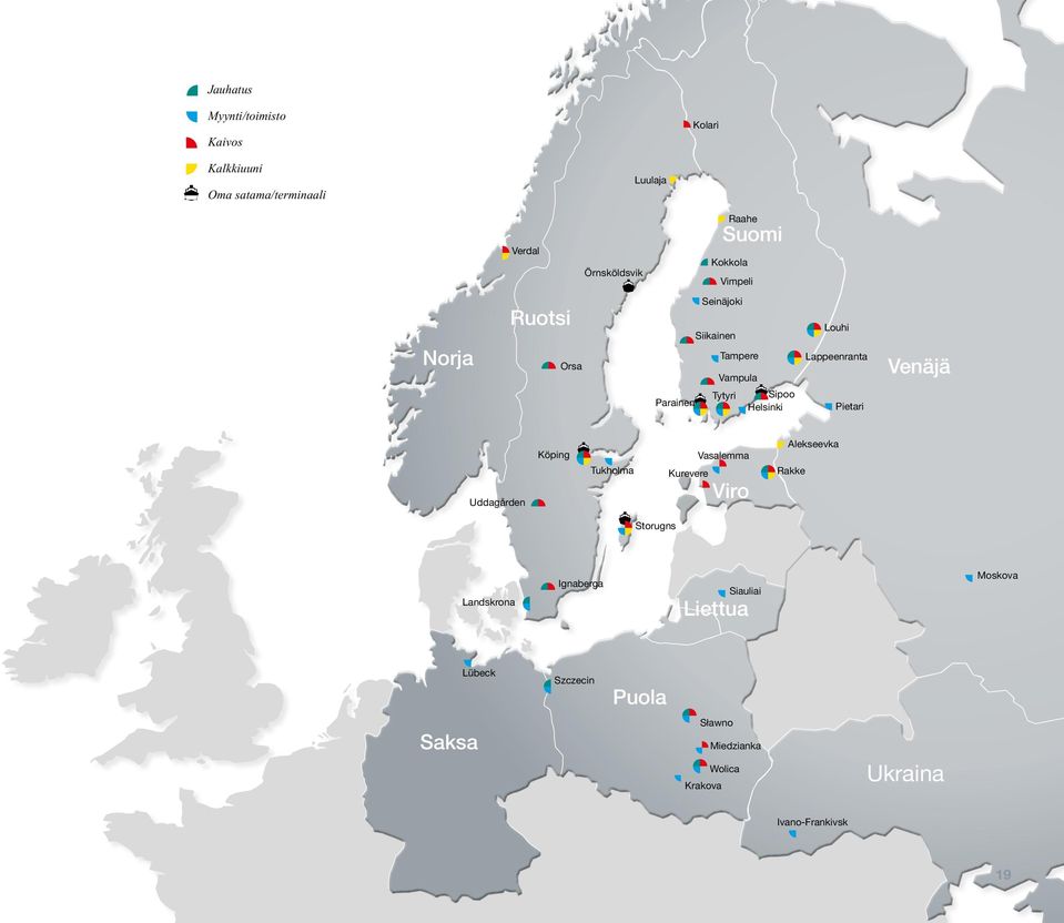 Sipoo Pietari Parainen Vasalemma Kurevere Helsinki Alekseevka Moskova Siauliai Uddagården Storugns Ignaberga