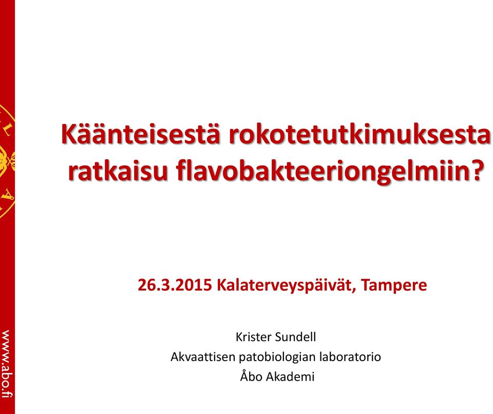 2015 Kalaterveyspäivät, Tampere Krister