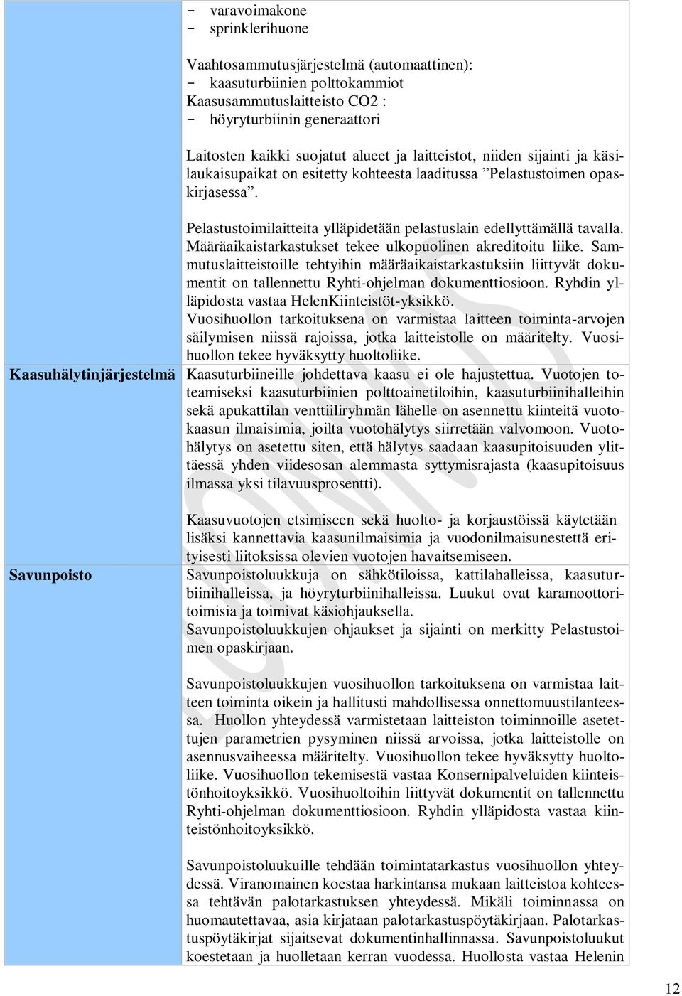 Määräaikaistarkastukset tekee ulkopuolinen akreditoitu liike. Sammutuslaitteistoille tehtyihin määräaikaistarkastuksiin liittyvät dokumentit on tallennettu Ryhti-ohjelman dokumenttiosioon.