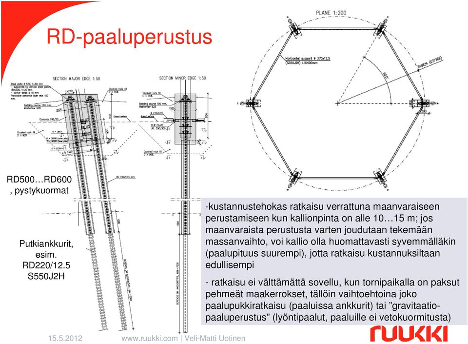 joudutaan tekemään massanvaihto, voi kallio olla huomattavasti syvemmälläkin (paalupituus suurempi), jotta ratkaisu kustannuksiltaan edullisempi -