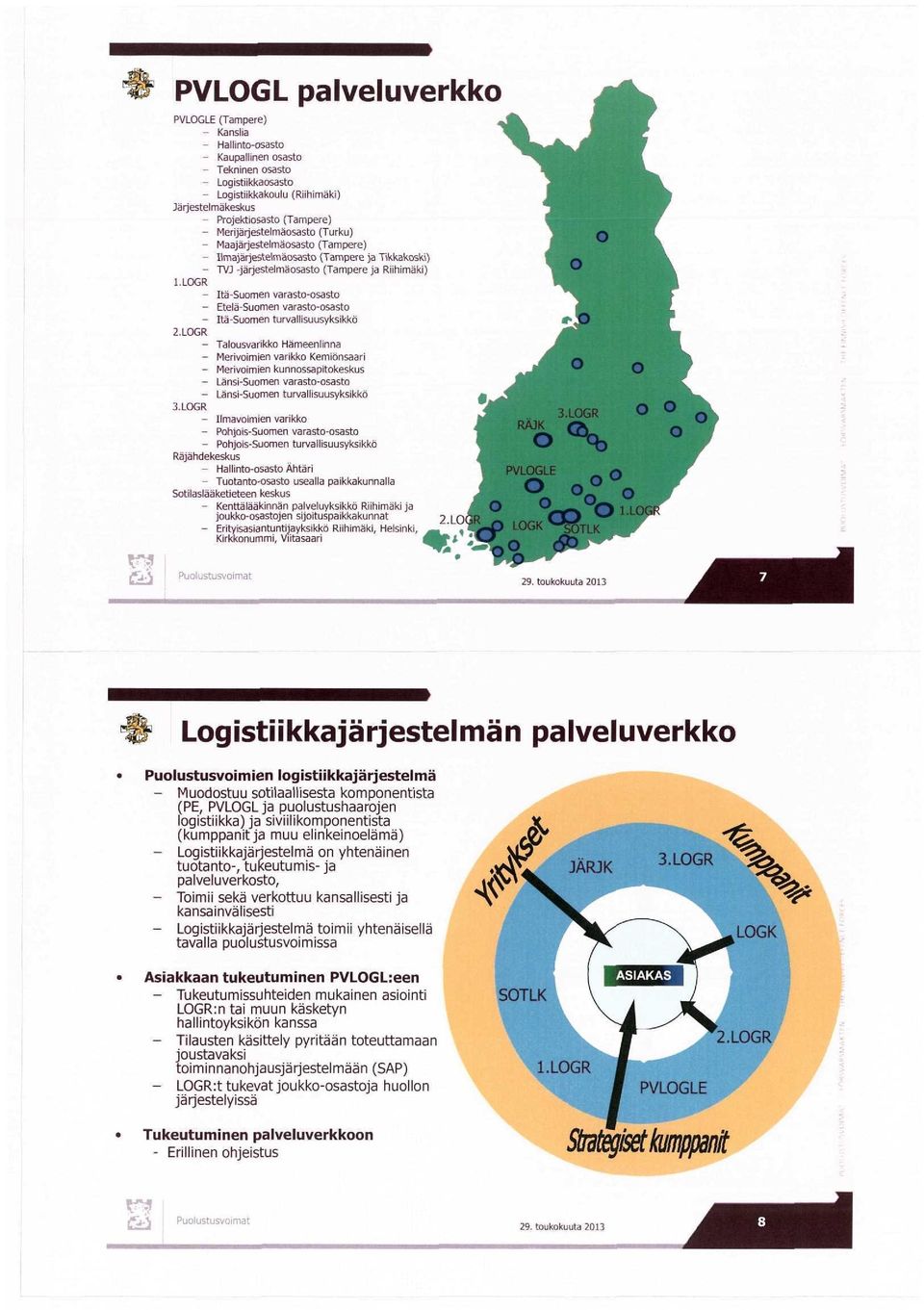 logr Itä-Suomen varasto-osasto Etelä-Suomen varasto-osasto Itä-Suomen turvallisuusyksikkö 2.