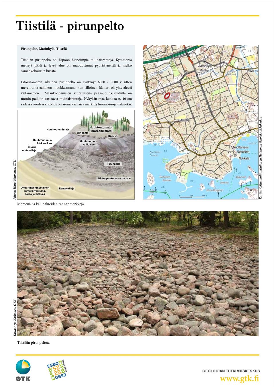 Litorinameren aikainen pirunpelto on syntynyt 6000-9000 v sitten merenranta-aallokon muokkaamana, kun silloinen Itämeri oli yhteydessä valtamereen.