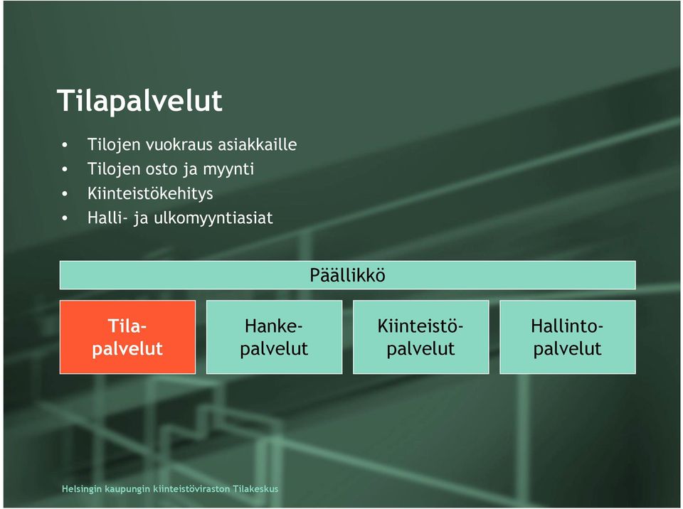 Halli- ja ulkomyyntiasiat Päällikkö