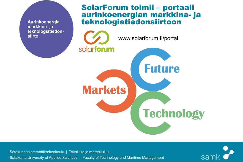 toimii portaali aurinkoenergian