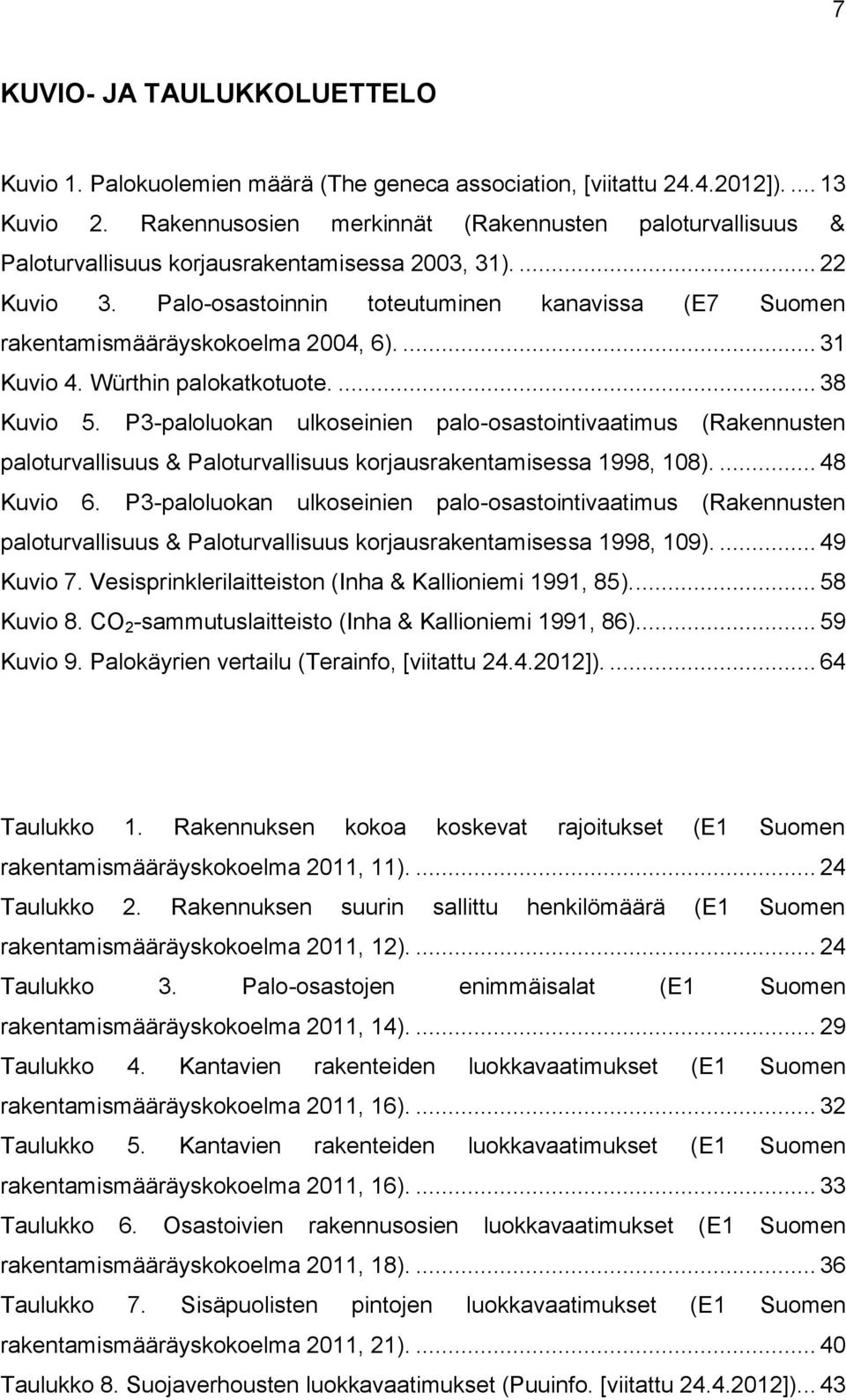 Palo-osastoinnin toteutuminen kanavissa (E7 Suomen rakentamismääräyskokoelma 2004, 6).... 31 Kuvio 4. Würthin palokatkotuote.... 38 Kuvio 5.