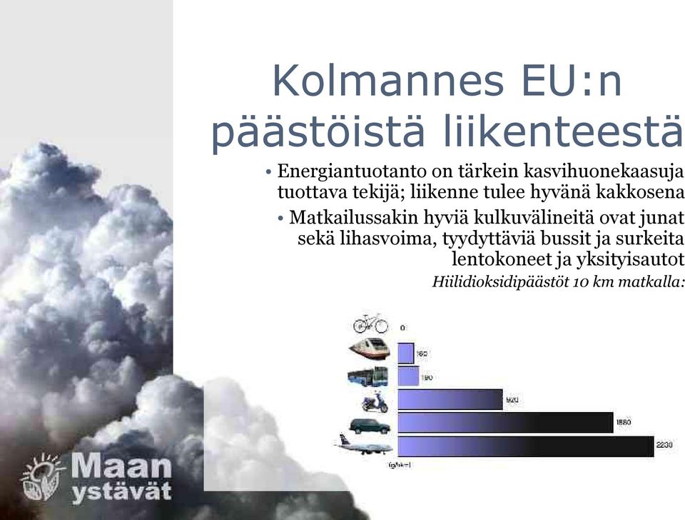 Matkailussakin hyviä kulkuvälineitä ovat junat sekä lihasvoima,