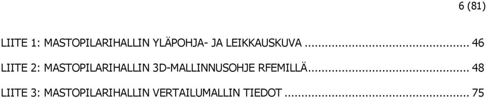.. 46 LIITE 2: MASTOPILARIHALLIN