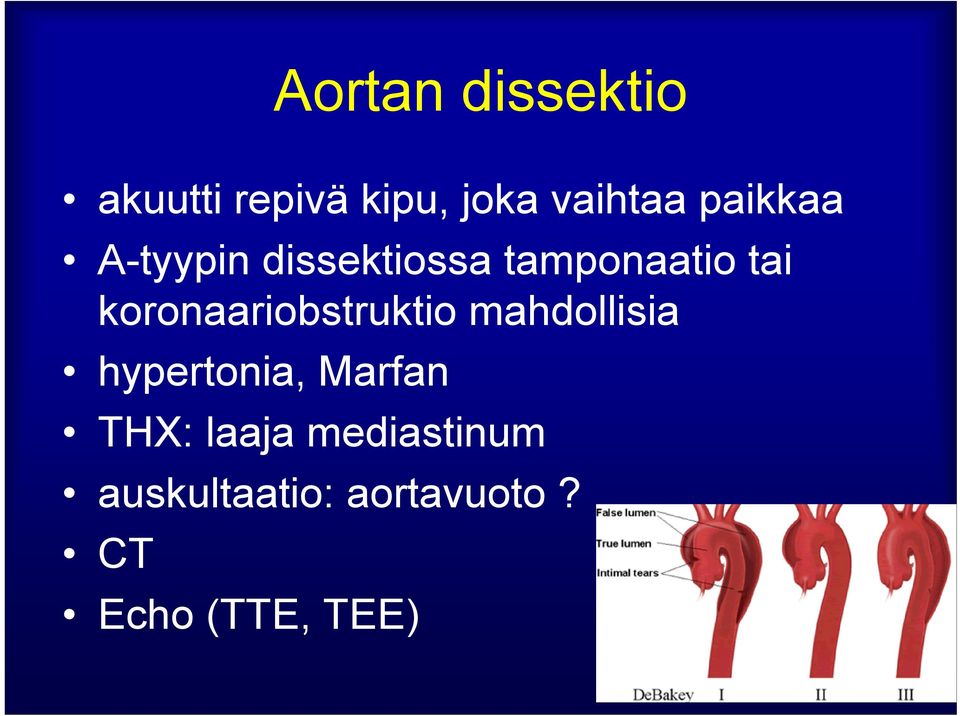 koronaariobstruktio mahdollisia hypertonia, Marfan