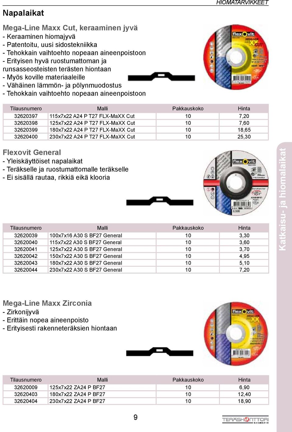 Hinta 32620397 115x7x22 A24 P T27 FLX-MaXX Cut 10 7,20 32620398 125x7x22 A24 P T27 FLX-MaXX Cut 10 7,60 32620399 180x7x22 A24 P T27 FLX-MaXX Cut 10 18,65 32620400 230x7x22 A24 P T27 FLX-MaXX Cut 10