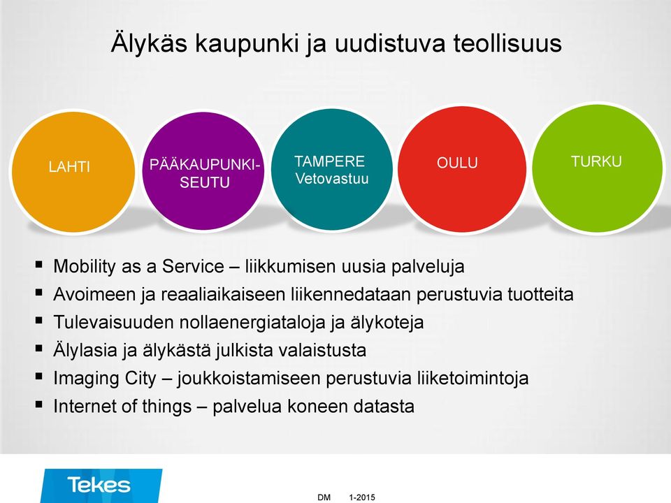 liikennedataan perustuvia tuotteita Tulevaisuuden nollaenergiataloja ja älykoteja Älylasia ja