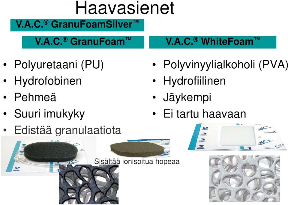 GranuFoam Polyuretaani (PU) Hydrofobinen Pehmeä Suuri