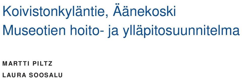 hoito- ja