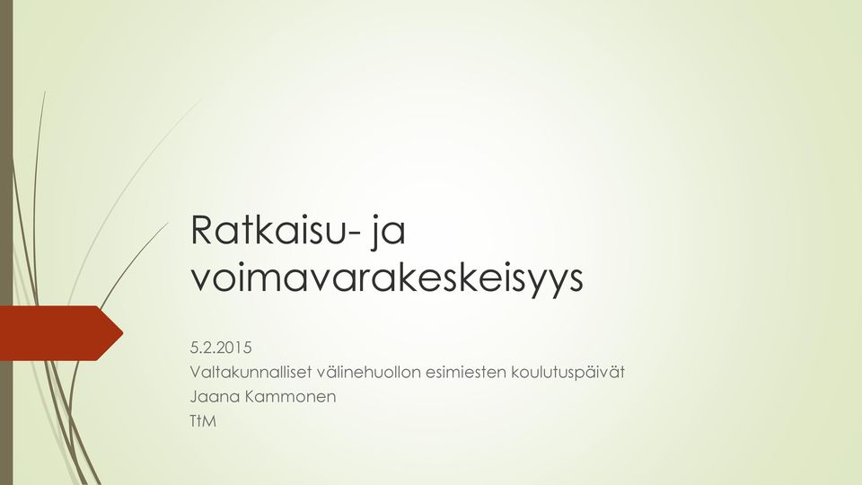 2015 Valtakunnalliset