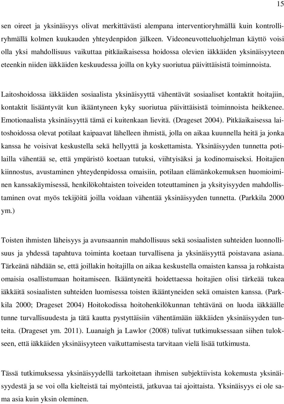 päivittäisistä toiminnoista.