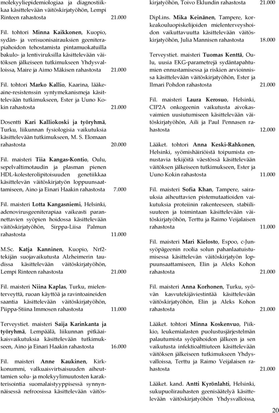 Yhdysvalloissa, Maire ja Aimo Mäkisen Fil.