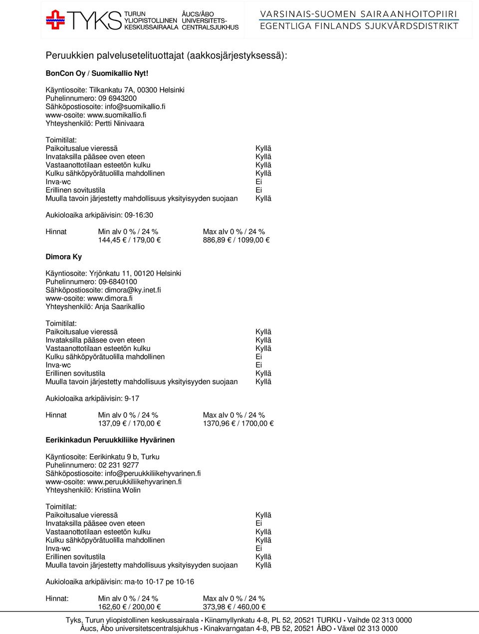 fi Yhteyshenkilö: Pertti Ninivaara Aukioloaika arkipäivisin: 09-16:30 144,45 / 179,00 886,89 / 1099,00 Dimora Ky Käyntiosoite: Yrjönkatu 11, 00120 Helsinki Puhelinnumero: 09-6840100 Sähköpostiosoite: