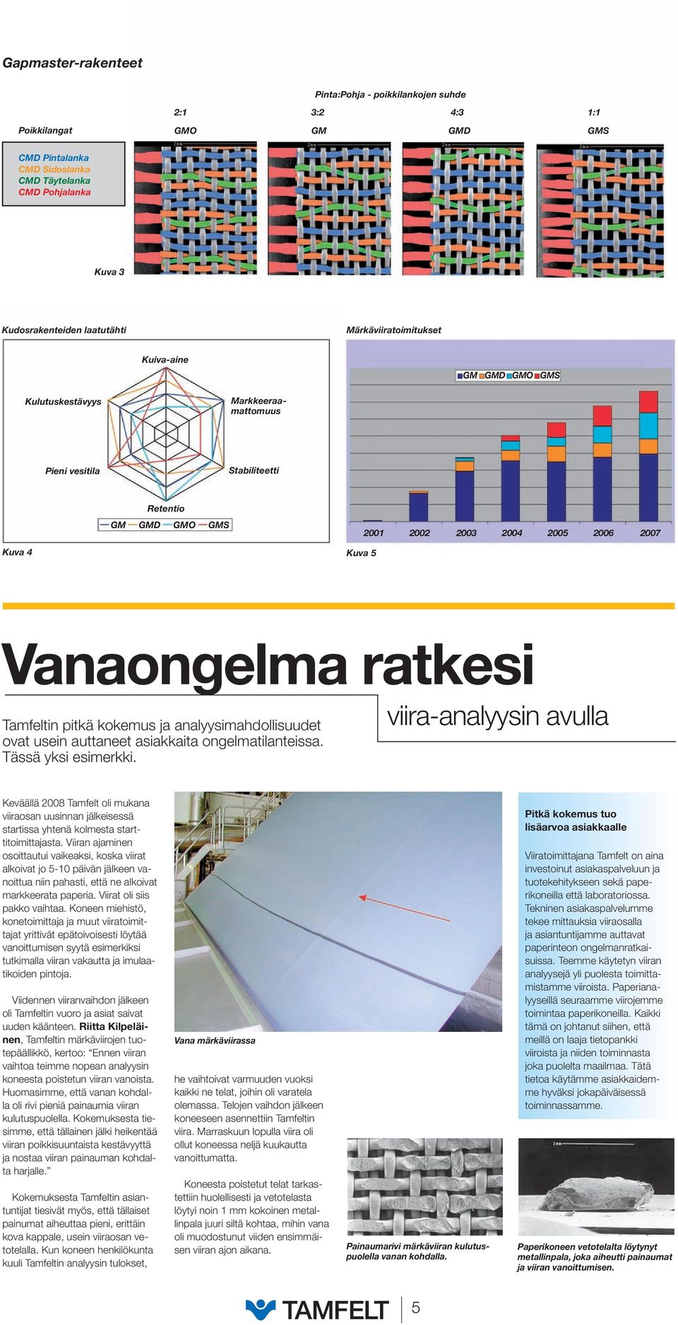 ratkesi Tamfeltin pitkä kokemus ja analyysimahdollisuudet ovat usein auttaneet asiakkaita ongelmatilanteissa. Tässä yksi esimerkki.