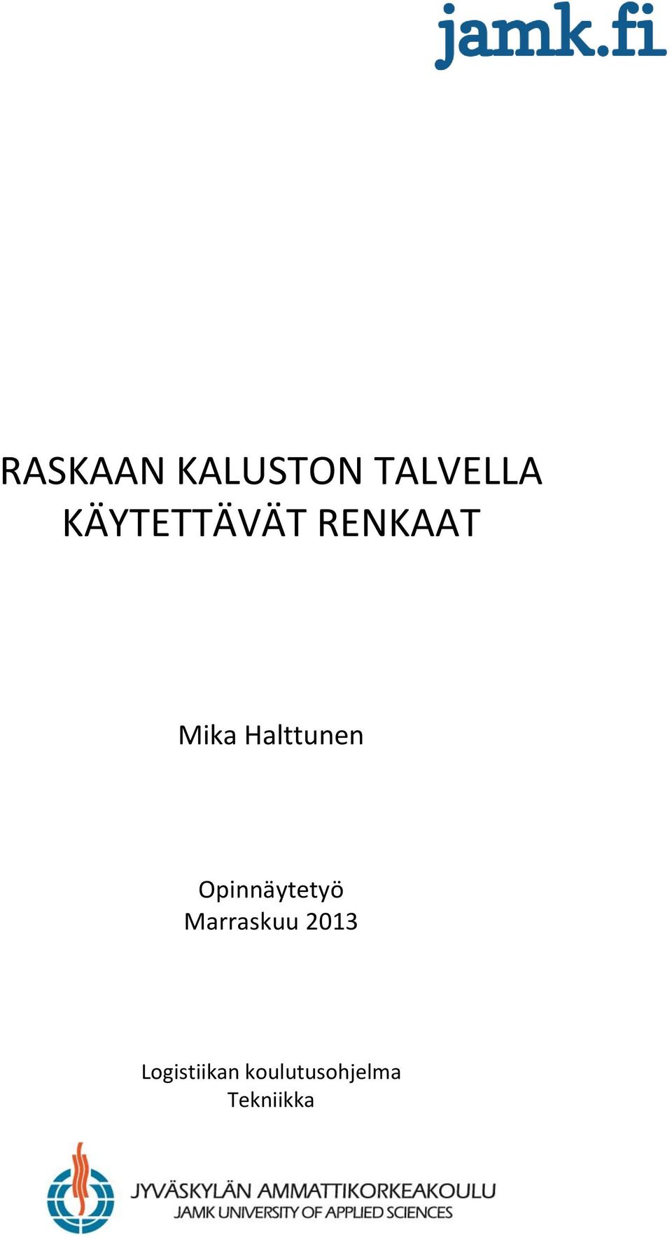 Halttunen Opinnäytetyö