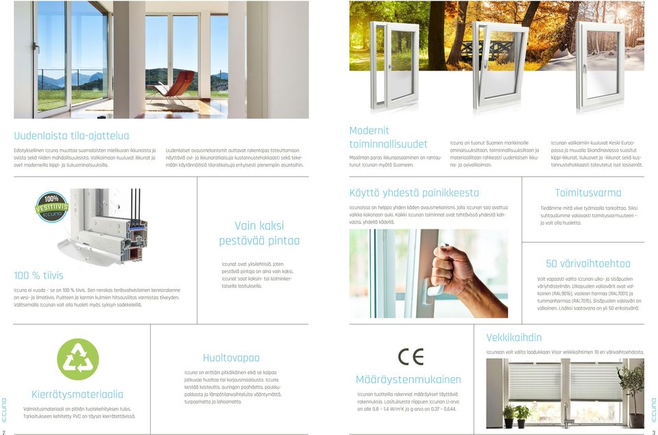 Uudenlaiset avausmekanismit auttavat rakentajaa toteuttamaan näyttäviä ovi- ja ikkunaratkaisuja kustannustehokkaasti sekä tekemään käytännöllisiä tilaratkaisuja erityisesti pienempiin asuntoihin.