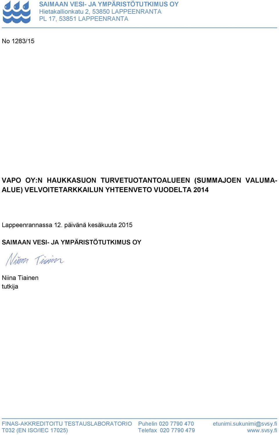 Lappeenrannassa 12.