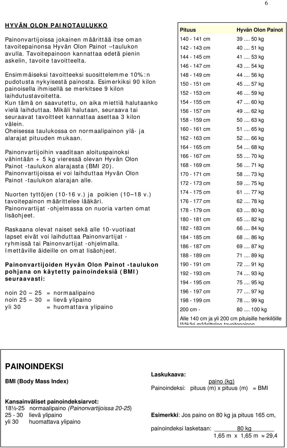 Kun tämä on saavutettu, on aika miettiä halutaanko vielä laihduttaa. Mikäli halutaan, seuraava tai seuraavat tavoitteet kannattaa asettaa 3 kilon välein.