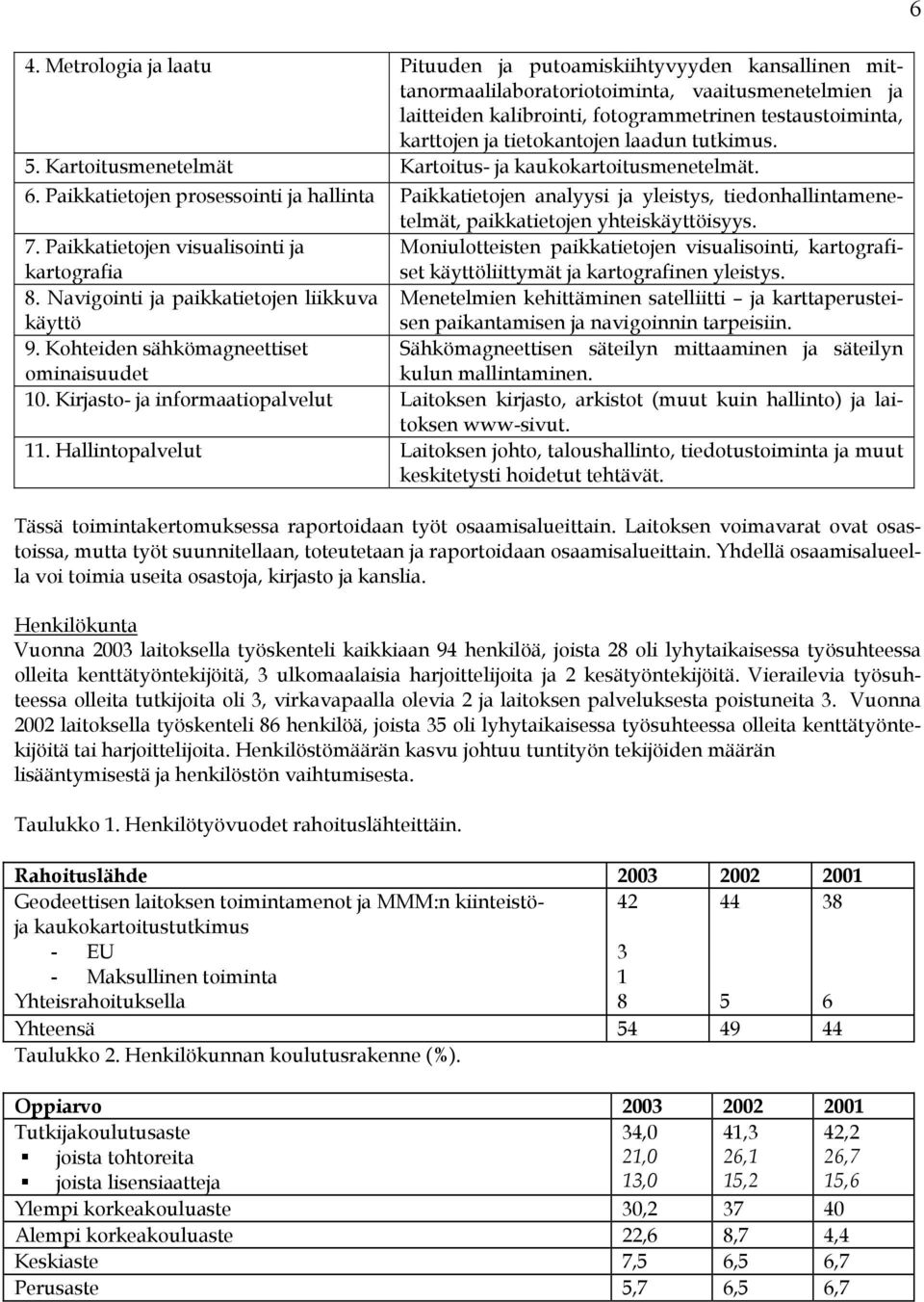 Paikkatietojen prosessointi ja hallinta Paikkatietojen analyysi ja yleistys, tiedonhallintamenetelmät, paikkatietojen yhteiskäyttöisyys. 7.