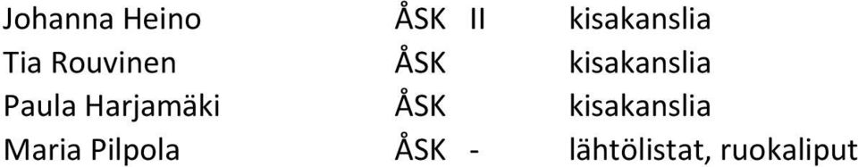 Harjamäki ÅSK kisakanslia Maria