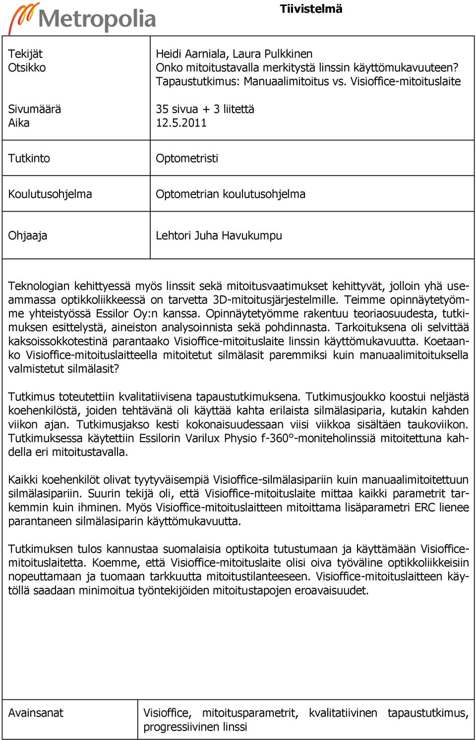 sivua + 3 liitettä 12.5.
