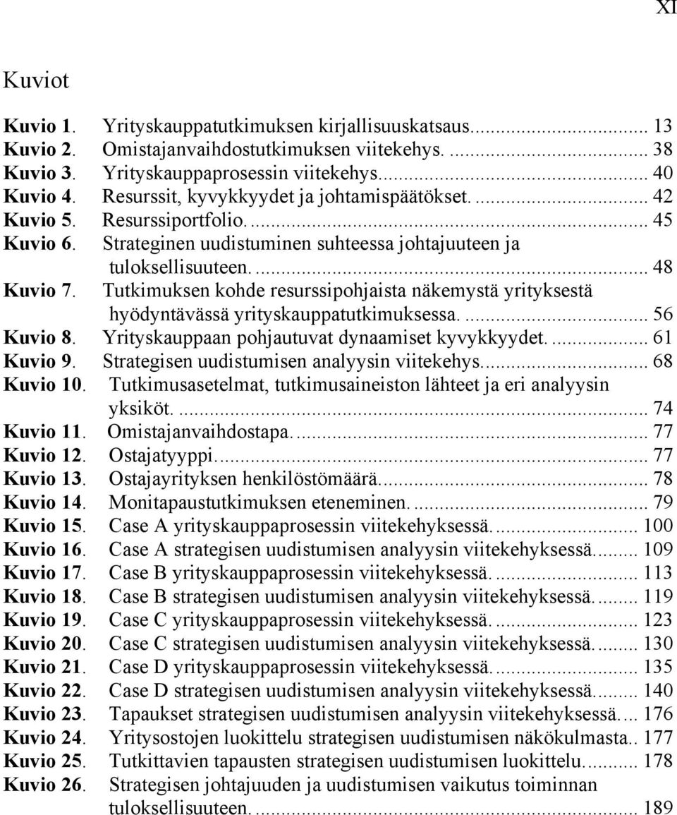... 40 Resurssit, kyvykkyydet ja johtamispäätökset.... 42 Resurssiportfolio.... 45 Strateginen uudistuminen suhteessa johtajuuteen ja tuloksellisuuteen.