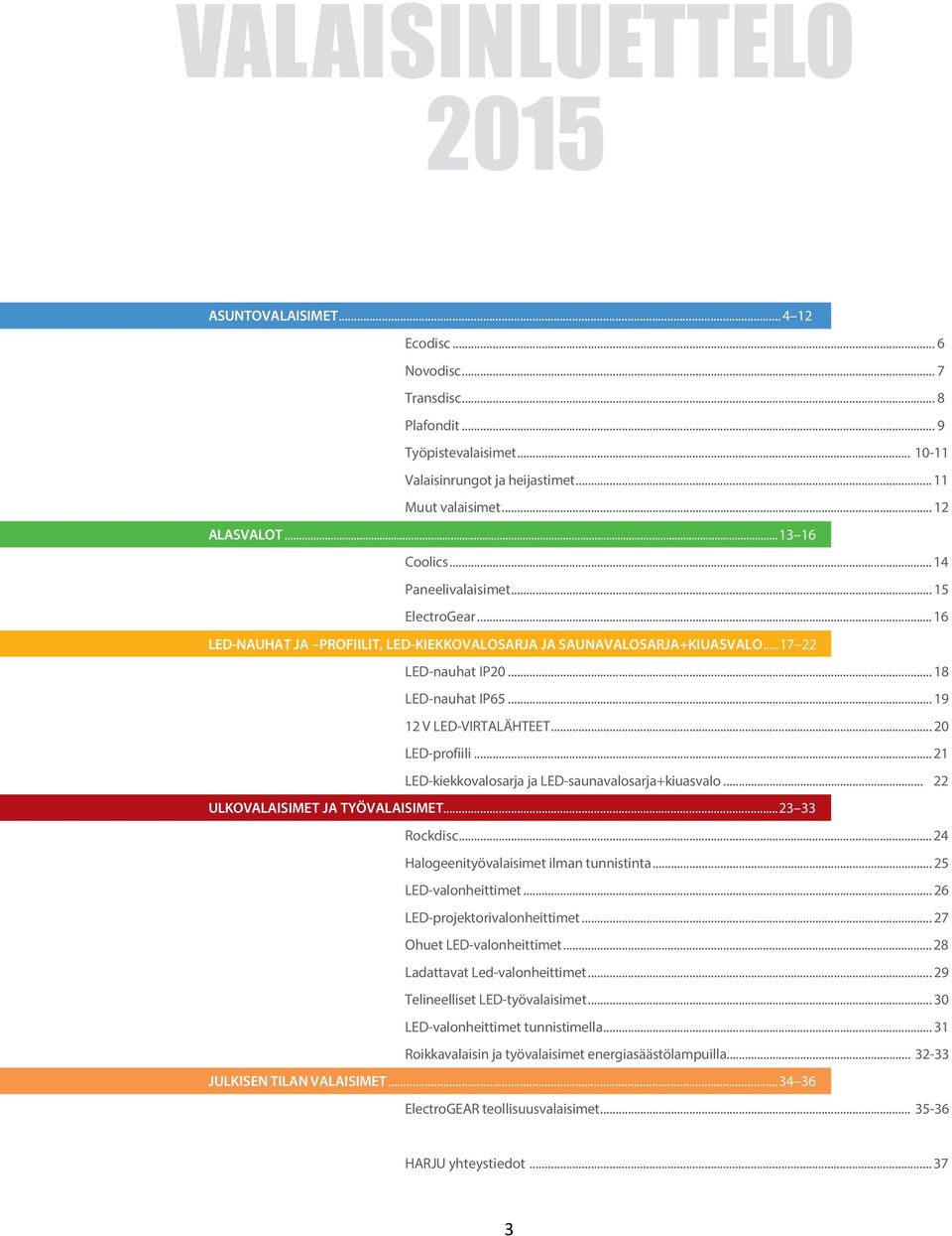 .. 19 12 V LED-VIRTALÄHTEET... 20 LED-profiili... 21 LED-kiekkovalosarja ja LED-saunavalosarja+kiuasvalo... 22 ULKOVALAISIMET JA TYÖVALAISIMET... 23 33 Rockdisc.