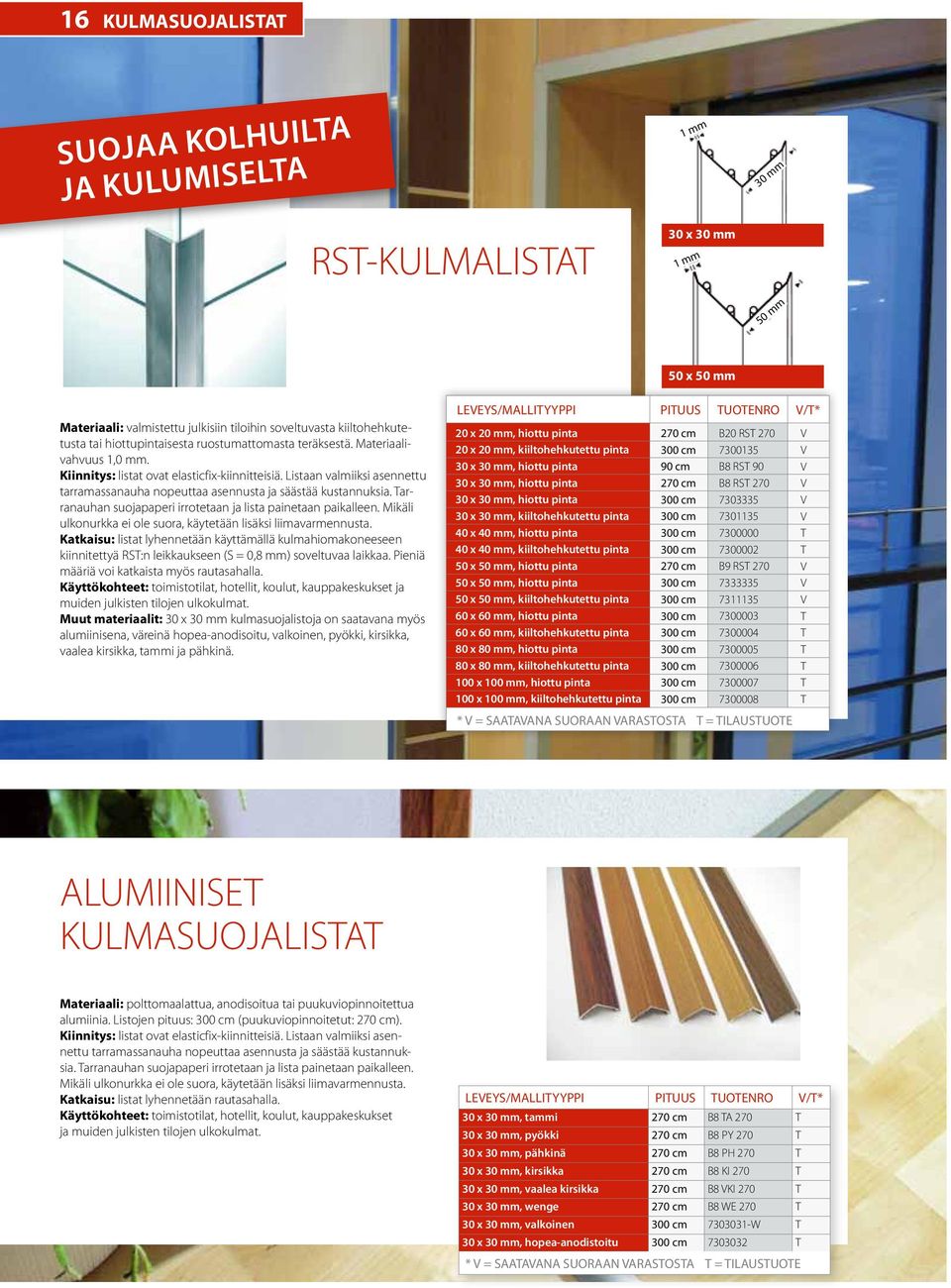 Listaan valmiiksi asennettu tarramassanauha nopeuttaa asennusta ja säästää kustannuksia. arranauhan suojapaperi irrotetaan ja lista painetaan paikalleen.