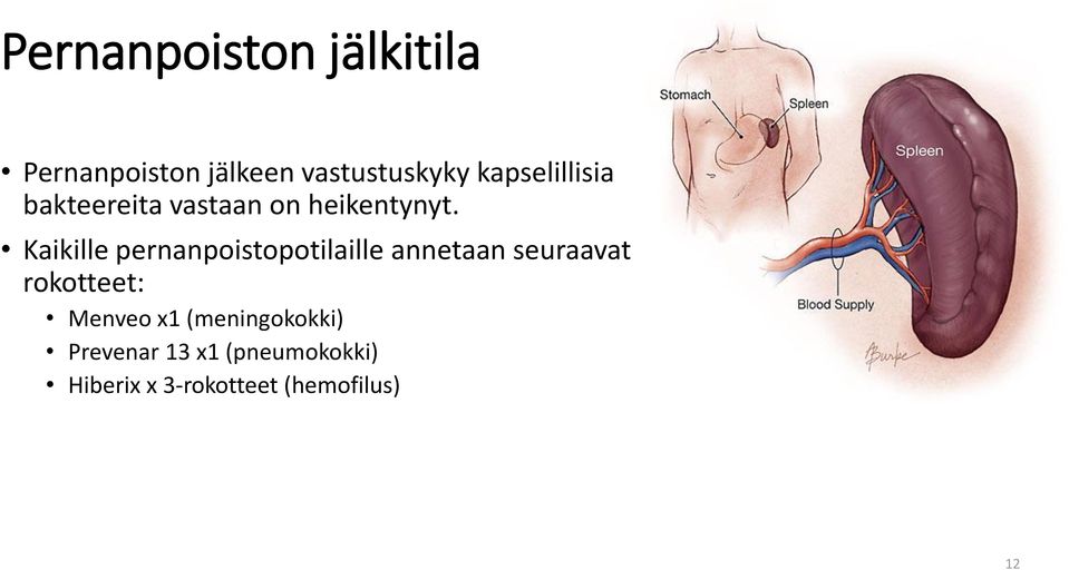 Kaikille pernanpoistopotilaille annetaan seuraavat rokotteet: