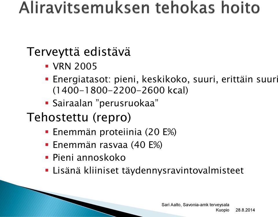 perusruokaa Tehostettu (repro) Enemmän proteiinia (20 E%)