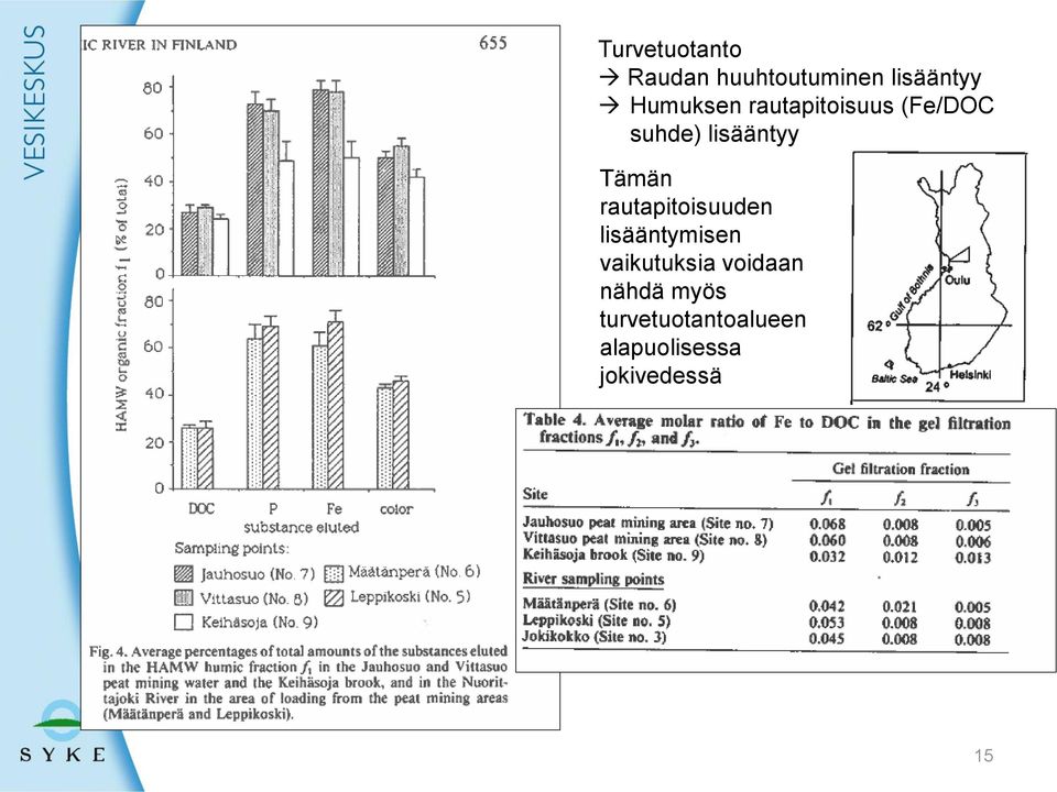 Tämän rautapitoisuuden lisääntymisen vaikutuksia