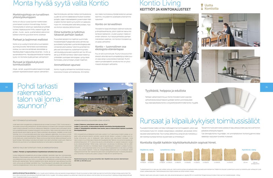 Parhaat ja laajimmat mallitot Kontio on jo vuoikymmeniä tuinut uomalaiten aumita ja toiveita.