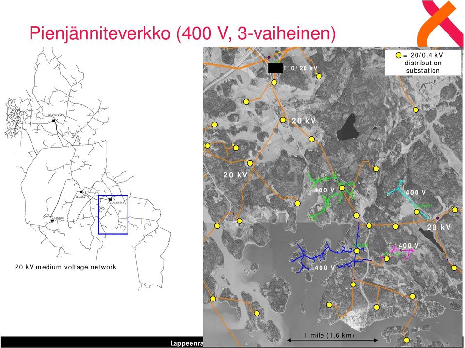 20 kv MASSBY 400 V 400 V KALLBÄCK LANDBO 20 kv 400