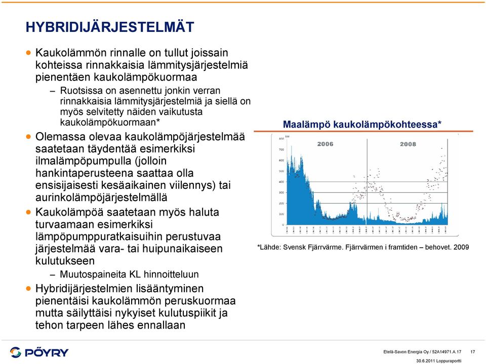 hankintaperusteena saattaa olla ensisijaisesti kesäaikainen viilennys) tai aurinkolämpöjärjestelmällä Kaukolämpöä saatetaan myös haluta turvaamaan esimerkiksi lämpöpumppuratkaisuihin perustuvaa