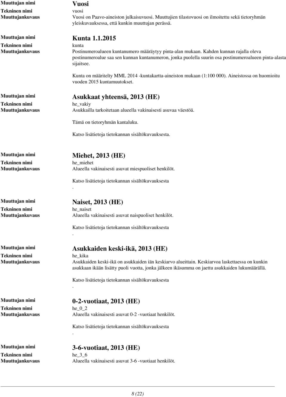 MML 2014 -kuntakartta-aineiston mukaan (1:100 000) Aineistossa on huomioitu vuoden 2015 kuntamuutokset Asukkaat yhteensä, 2013 (HE) he_vakiy Asukkailla tarkoitetaan alueella vakinaisesti asuvaa