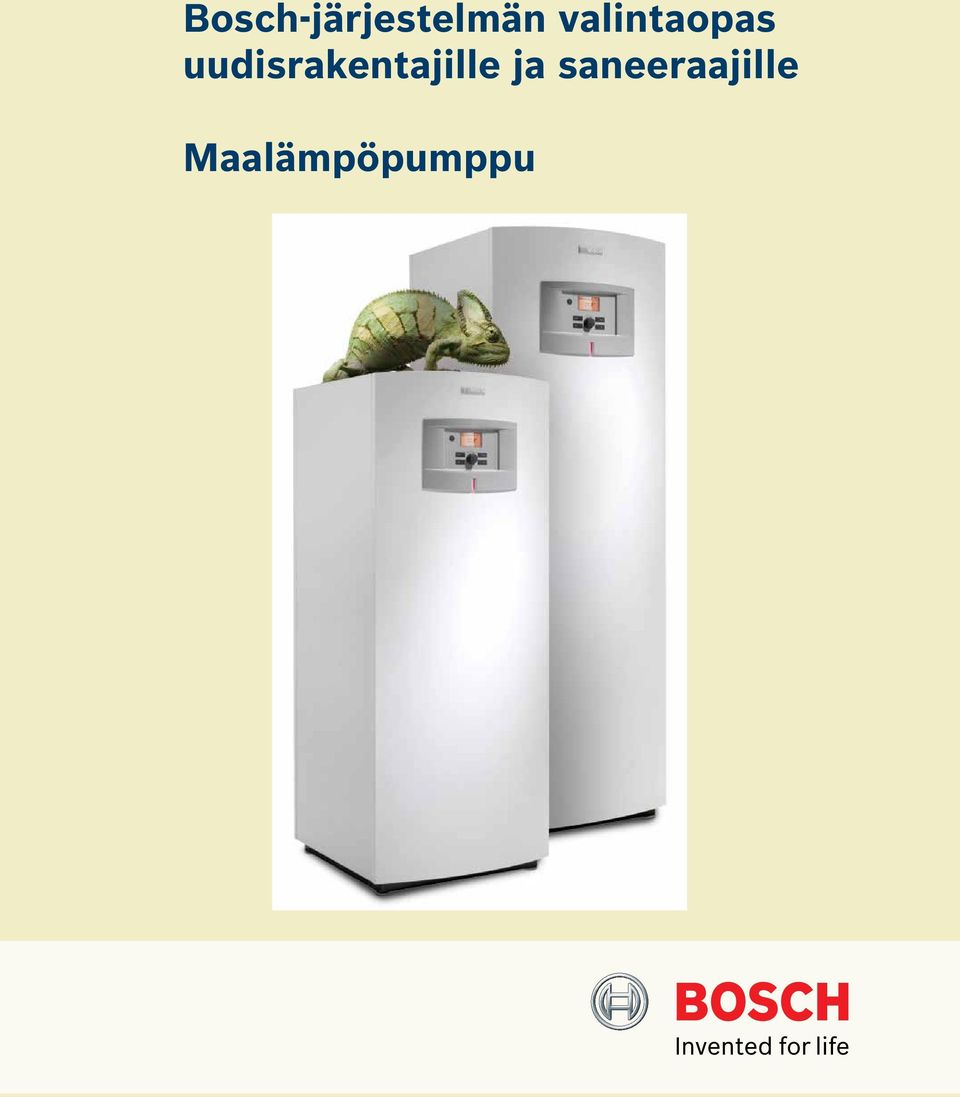 Bosch-järjestelmän valintaopas uudisrakentajille ja saneeraajille.  Maalämpöpumppu - PDF Ilmainen lataus