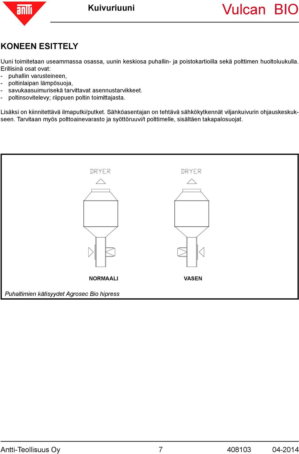 - poltinsovitelevy; riippuen poltin toimittajasta. Lisäksi on kiinnitettävä ilmaputki/putket.