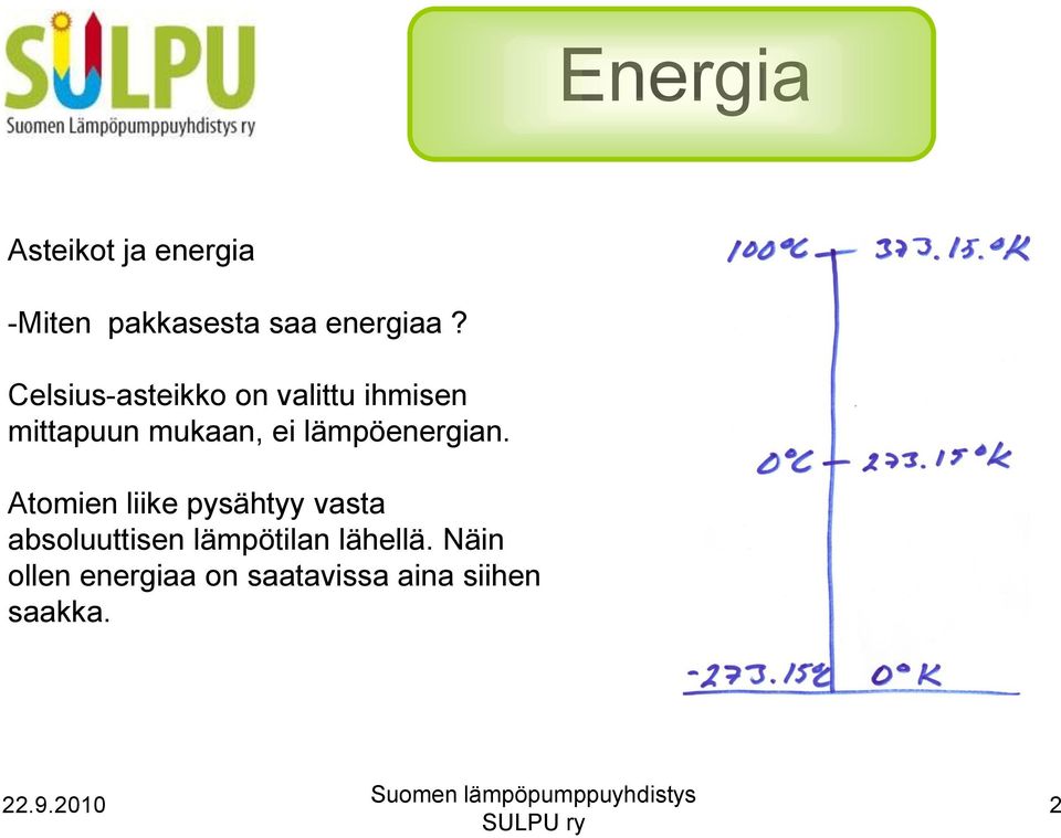 lämpöenergian.