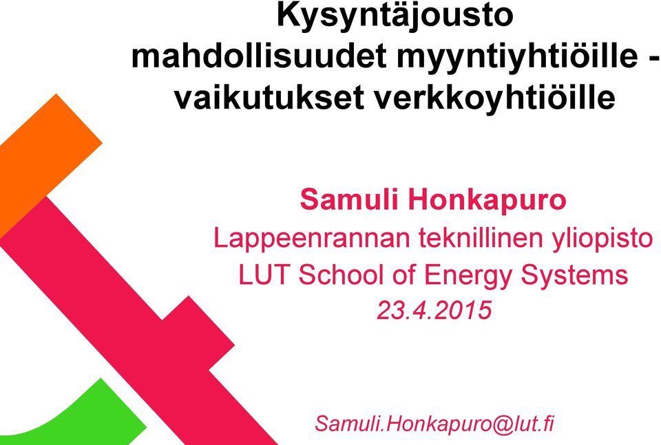 Lappeenrannan teknillinen yliopisto LUT School