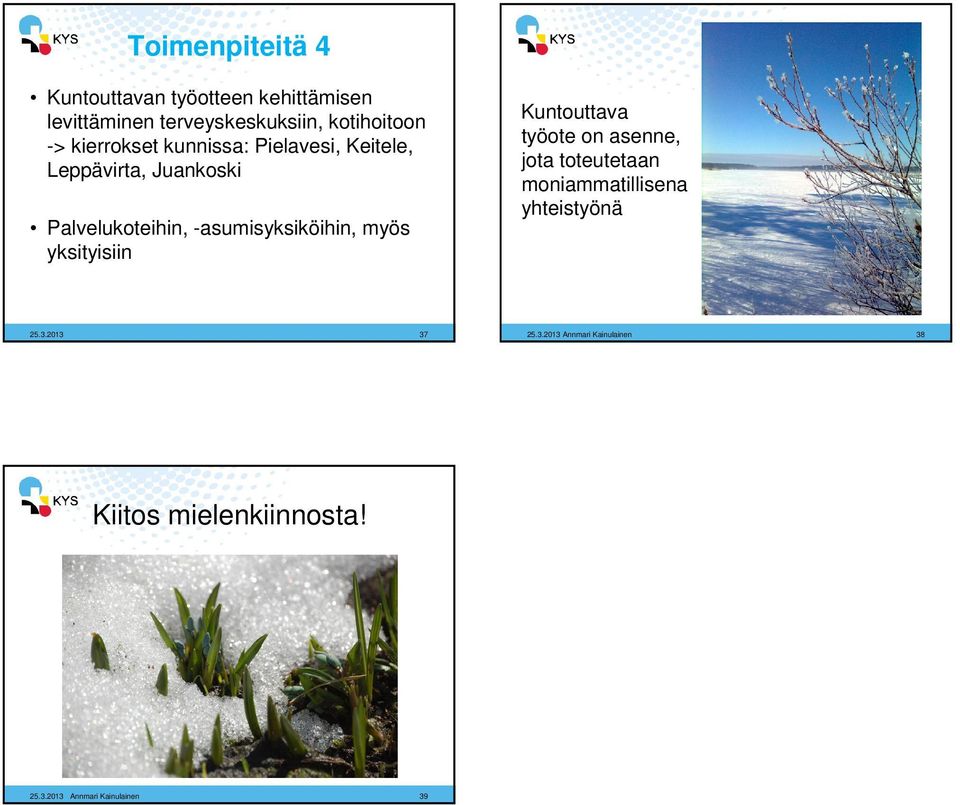 myös yksityisiin Kuntouttava työote on asenne, jota toteutetaan moniammatillisena yhteistyönä 25.3.