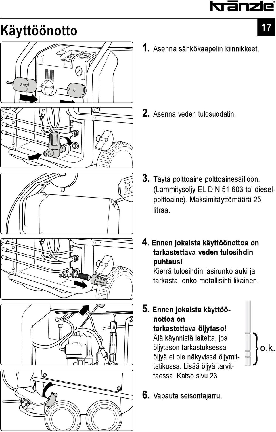 Ennen jokaista käyttöönottoa on tarkastettava veden tulosihdin puhtaus! Kierrä tulosihdin lasirunko auki ja tarkasta, onko metallisihti likainen.