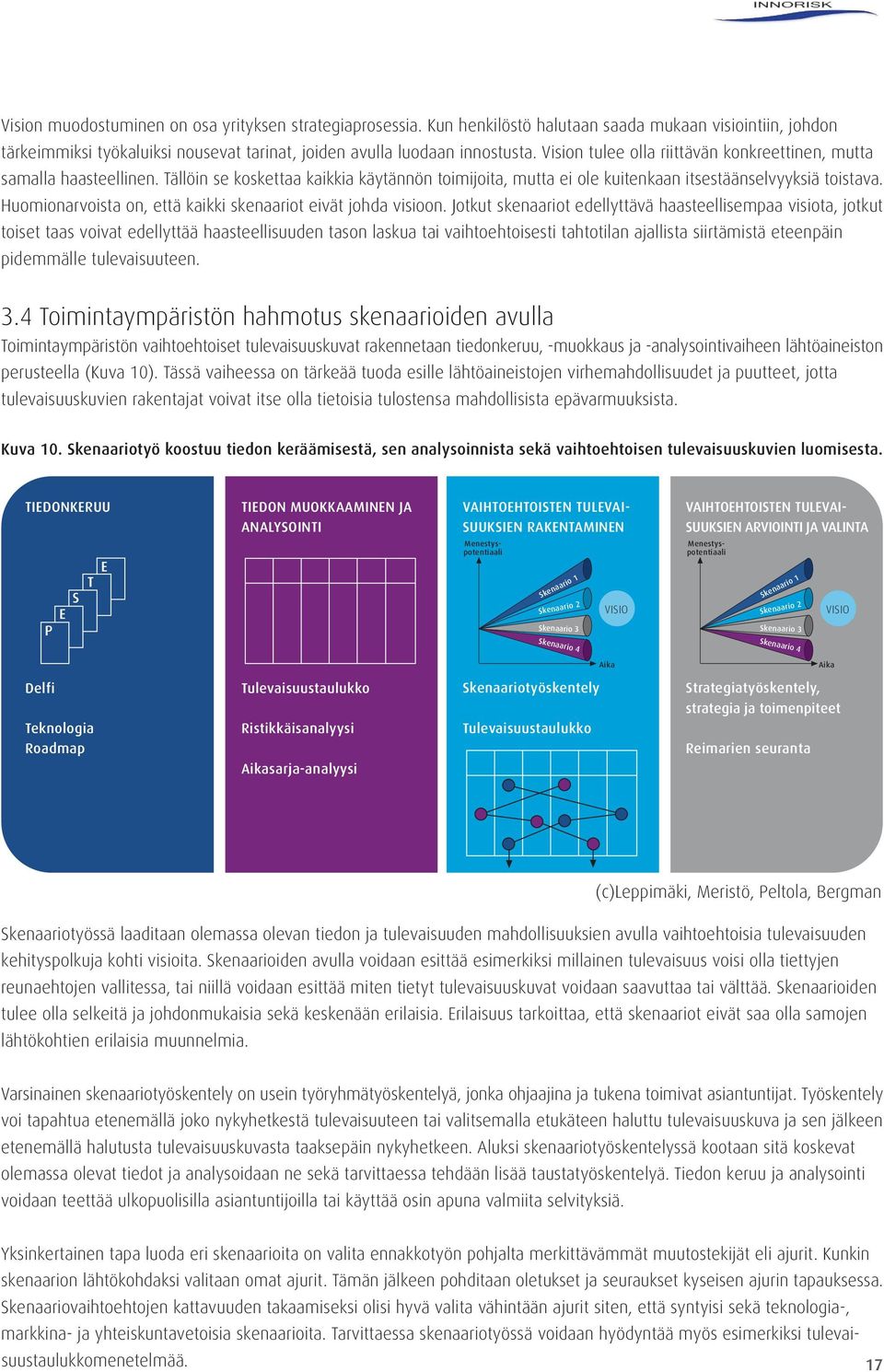 Huomionarvoista on, että kaikki skenaariot eivät johda visioon.