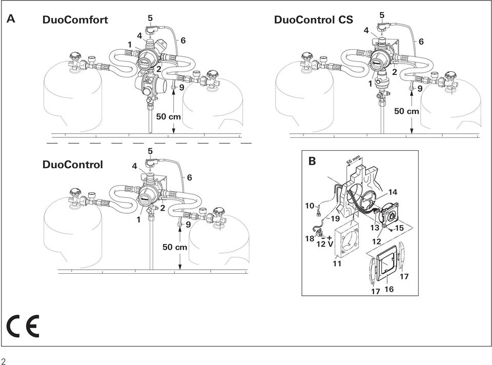 DuoControl 4 5 6 B 55 mm 14 1 2 9 50