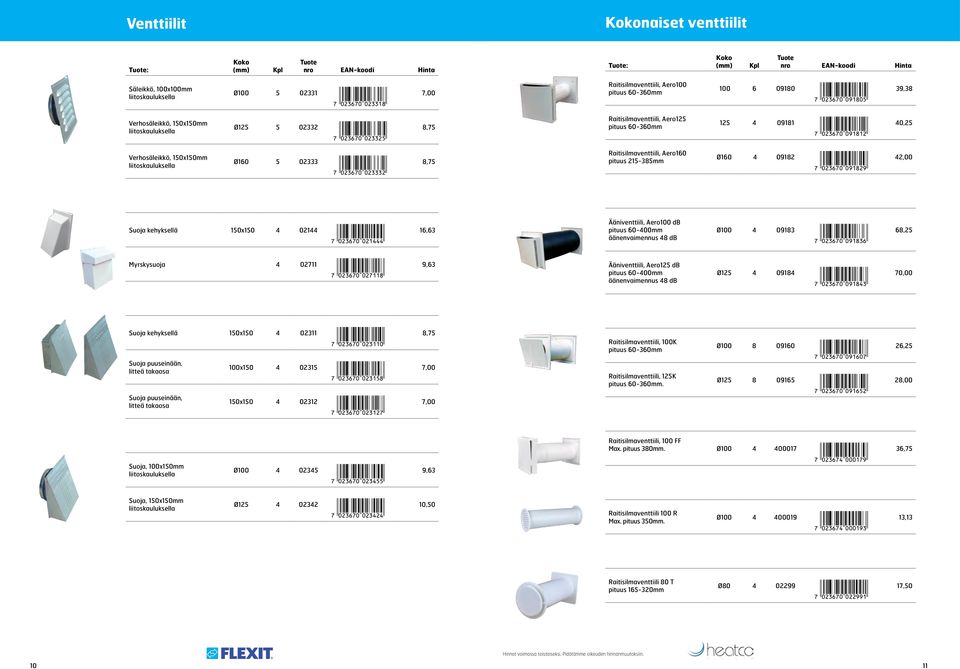 40,25 Verhosäleikkö, 150x150mm liitoskauluksella Ø160 5 02333 *!0C3G7A-acdddc! Raitisilmaventtiili, Aero160 pituus 215-385mm Ø160 4 09182 *!0C3G7A-ajbicj! 42,00 Suoja kehyksellä 150x150 4 02144 *!