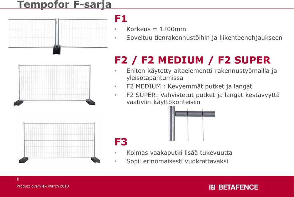 MEDIUM : Kevyemmät putket ja langat F2 SUPER: Vahvistetut putket ja langat kestävyyttä